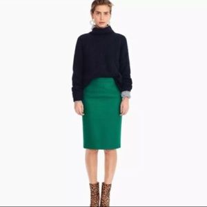 🌟 J. Crew - Hunter Green The Pencil Skirt